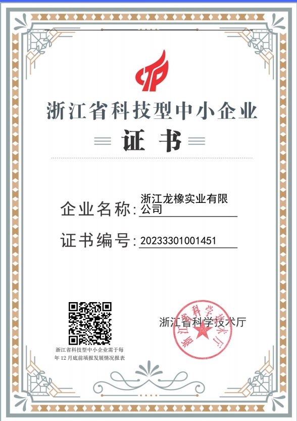 科技型企业证书